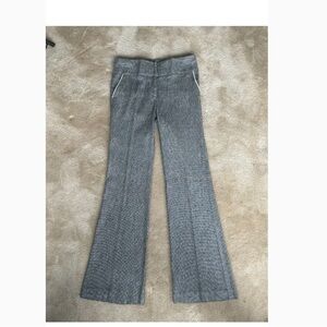 Bebe Grey Pants with White Piping Along the Pockets Size 8 with 33” Inseam